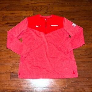 Nike UGA Georgia Bulldogs team issue quarter zip pullover